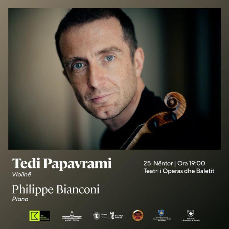 Tedi Papavrami, më 25 nëntor një koncert në skenën e TKOB