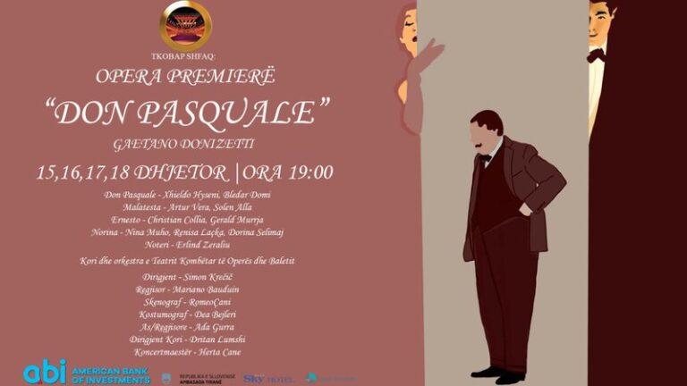 Opera “Don Pasquale” rikthehet pas 64 vitesh në Teatrin Kombëtar të Operës