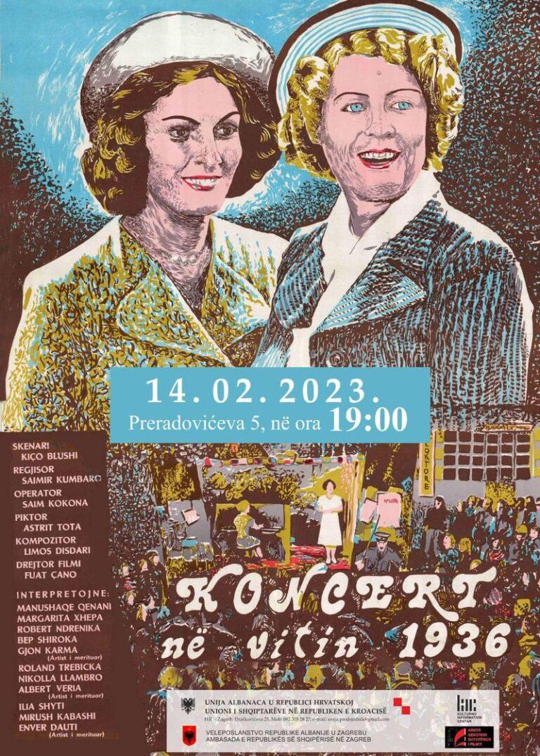 Filmi “Koncert në vitin 1936” shfaqet në Zagrebnë kuadër të “Javës së Kosovës”