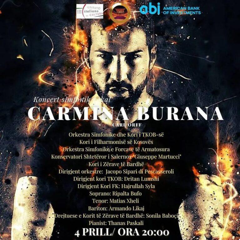 Vepra “Carmina Burana” dhe koncerti “Quatro pezzi sacri” vijnë në skenë si një bashkëpunim mes Teatrit Kombëtar të Operës dhe Baletit dhe Filharmonisë së Kosovës