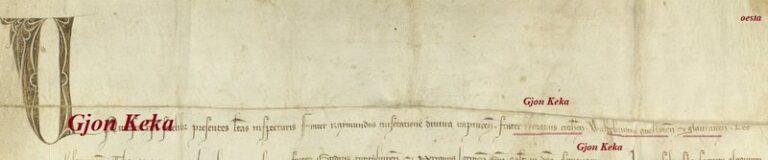 Gjendet dokumenti i rrallë i vitit 1287, përmendet Kruja