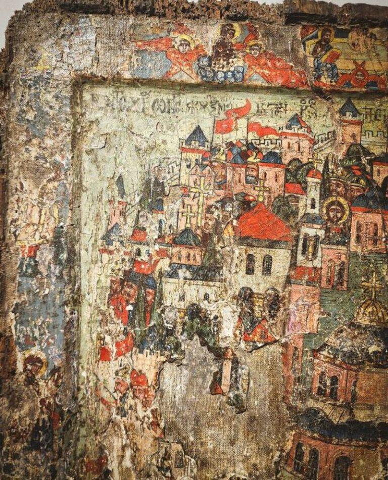 Ikona “Rrethimi i Kostandinopolit” një nga më të veçantat në koleksionin e muzeut “Onufri”