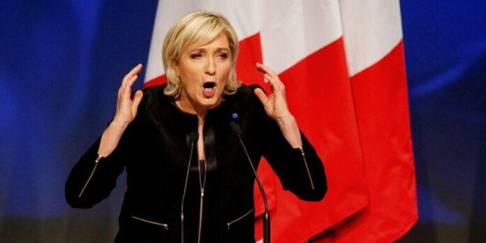 Marine Le Pen, FN political party leader and candidate for the French 2017 presidential election, attends the 2-day FN political rally to launch the presidential campaign in Lyon