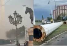Një stuhi e fuqishme godet Shkupin, raportohen dëme të shumta materiale
